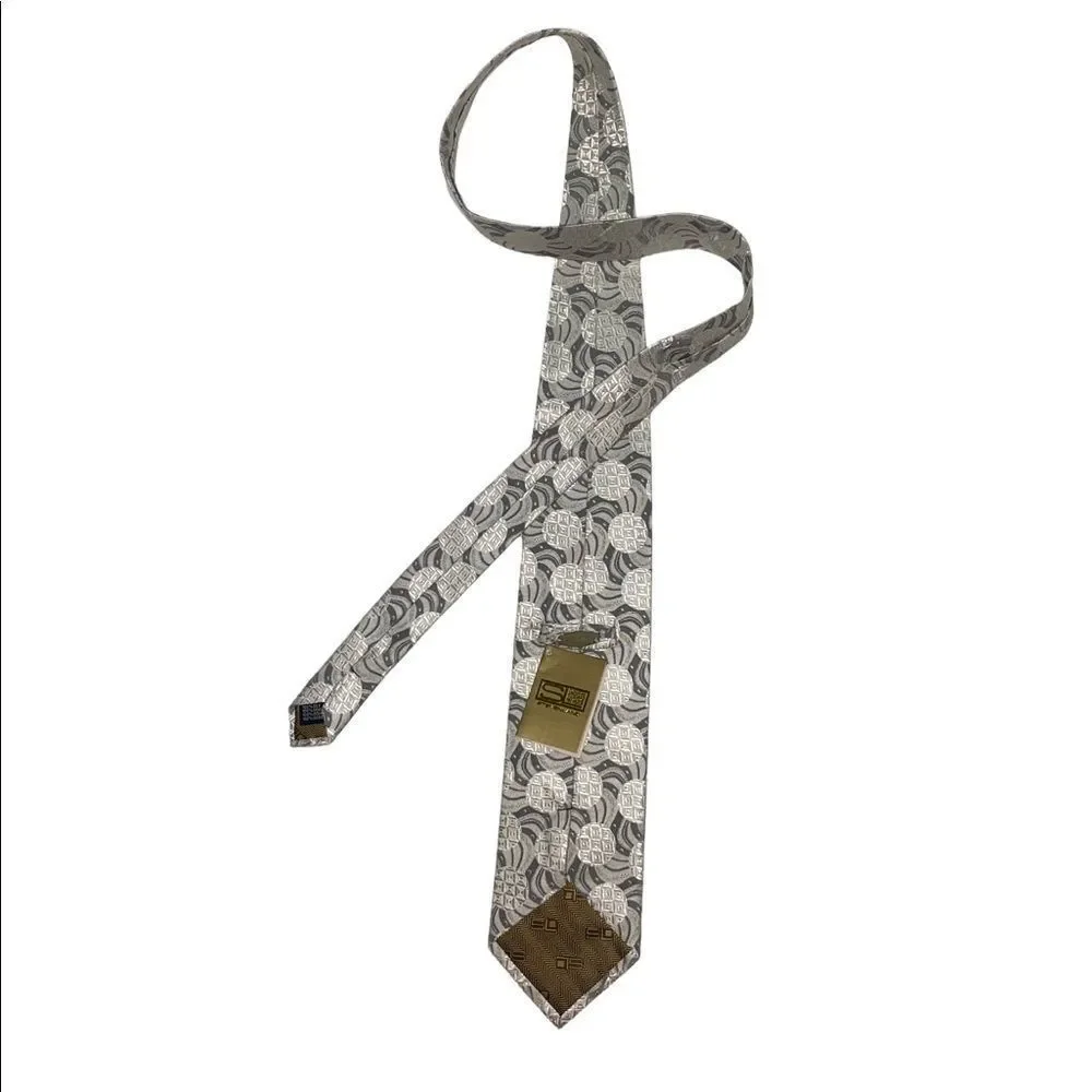 STEVENLAND Mens Geometric Silk Tie